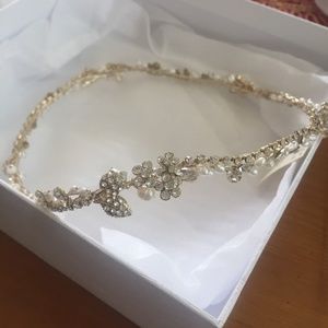Ava Couture Bridal Gold Halo Headband